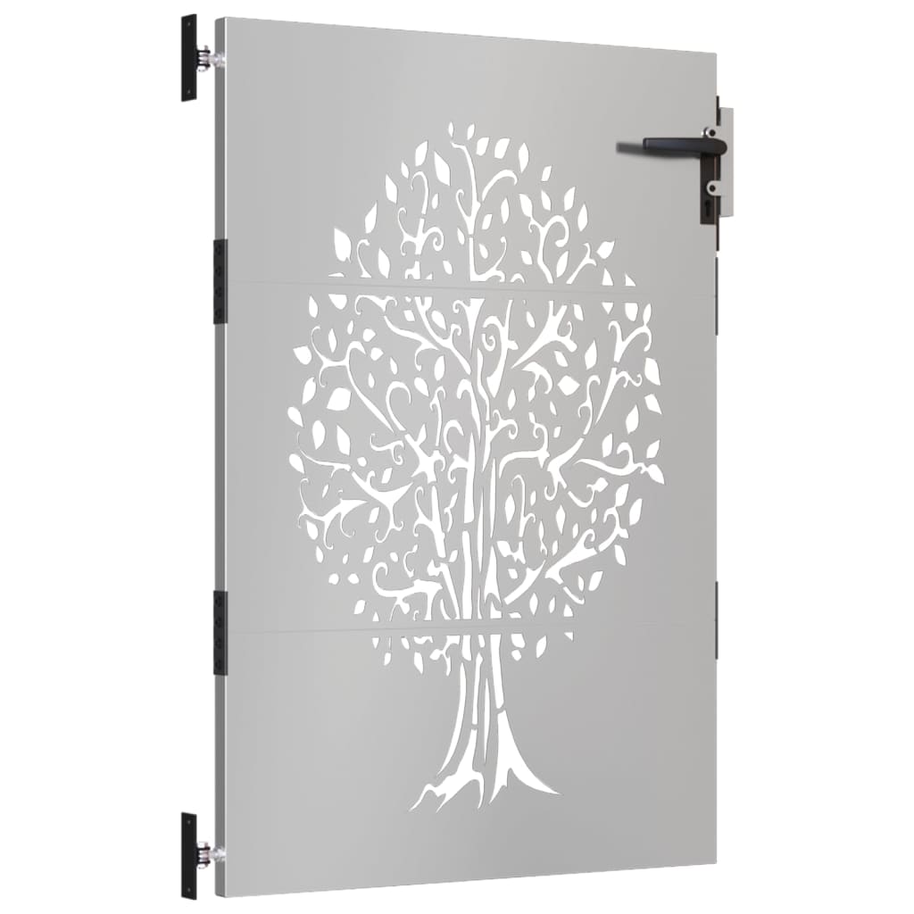 Vidaxl poort 85x125 cm boomontwerp cortenstaal