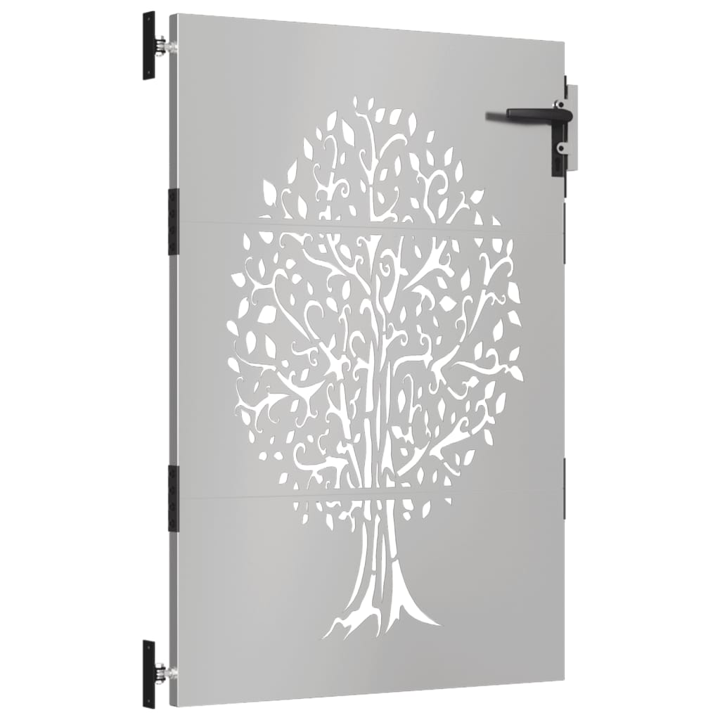 Vidaxl poort 85x150 cm boomontwerp cortenstaal
