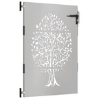 Vidaxl poort 85x150 cm boomontwerp cortenstaal