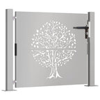 Vidaxl poort 100x100 cm boomontwerp cortenstaal