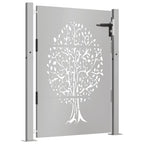 Vidaxl poort 100x150 cm boomontwerp cortenstaal