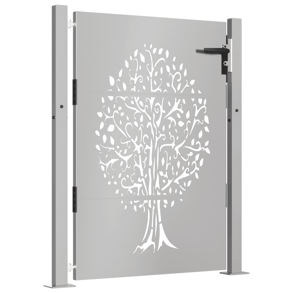 Vidaxl poort 100x150 cm boomontwerp cortenstaal