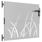 Vidaxl poort 85x75 cm grasontwerp cortenstaal