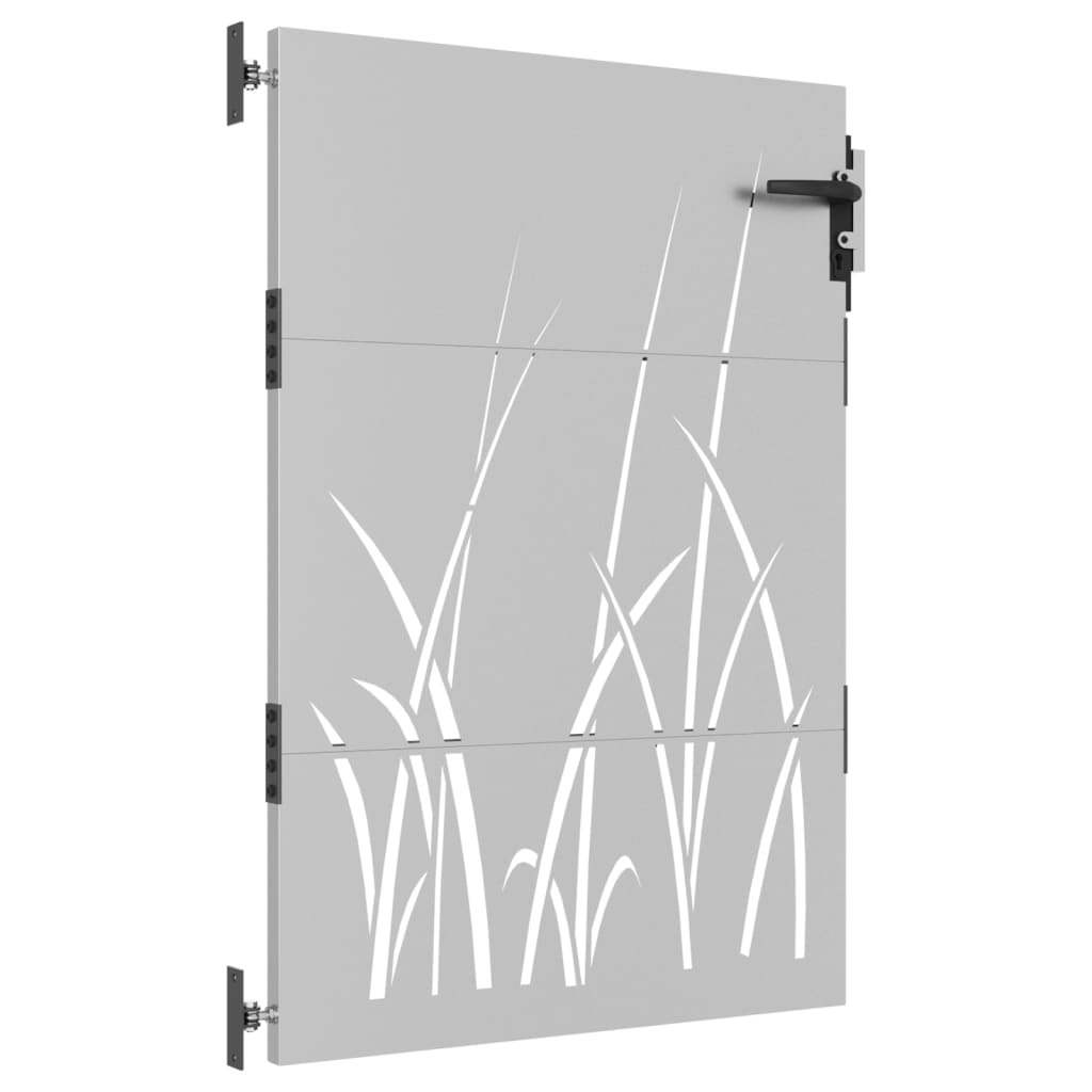 Vidaxl poort 85x125 cm grasontwerp cortenstaal