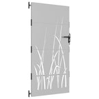 Vidaxl poort 85x200 cm grasontwerp cortenstaal