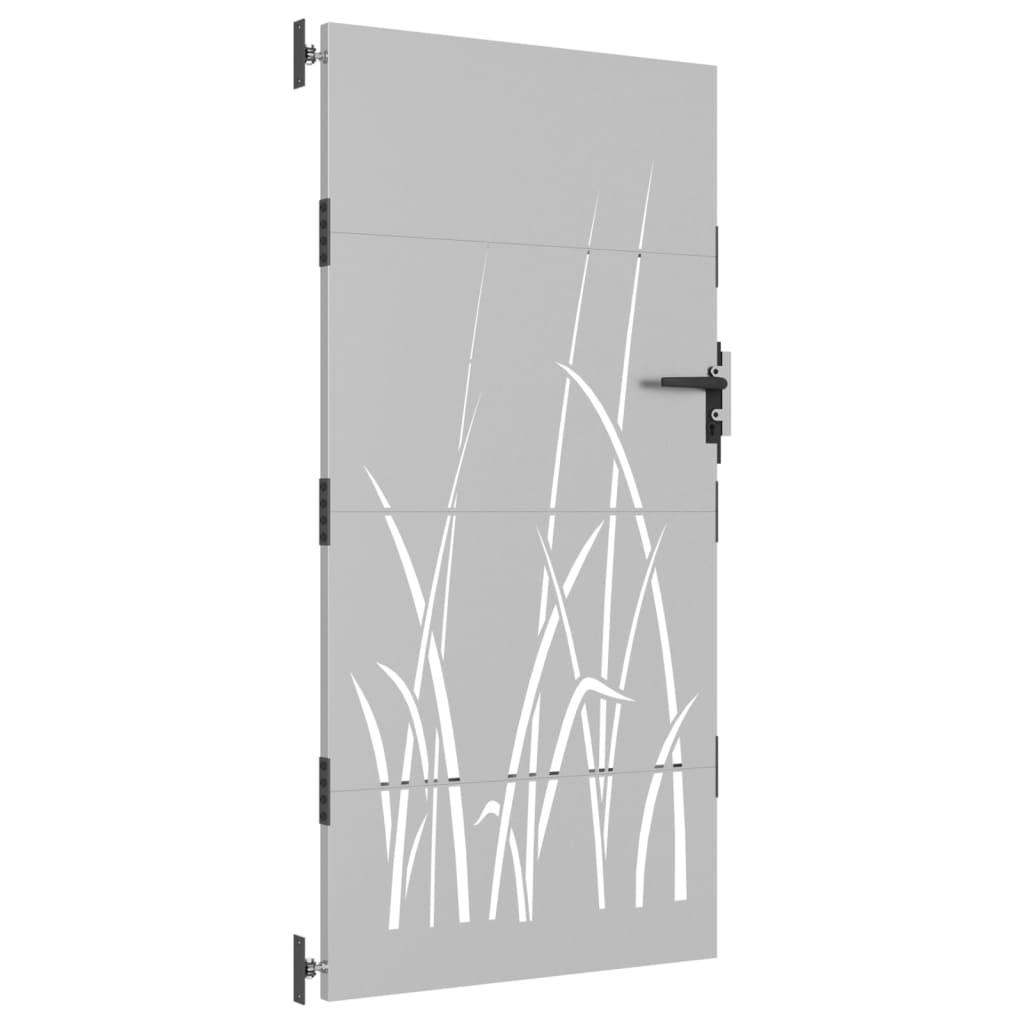 Vidaxl poort 85x200 cm grasontwerp cortenstaal