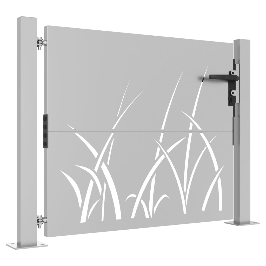 Vidaxl poort 100x75 cm grasontwerp cortenstaal