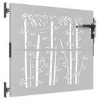 Vidaxl poort 85x100 cm bamboe-ontwerp cortenstaal