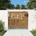 Vidaxl poort 85x100 cm bamboe-ontwerp cortenstaal
