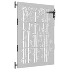 Vidaxl poort 85x125 cm bamboe-ontwerp cortenstaal