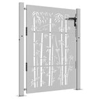 Vidaxl poort 100x125 cm bamboe-ontwerp cortenstaal
