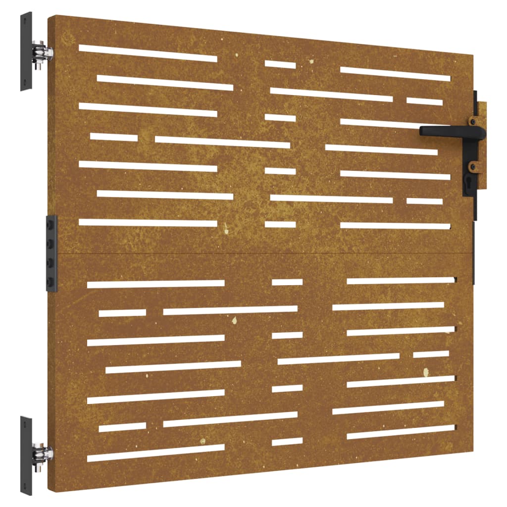 Vidaxl poort 85x100 cm vierkant cortenstaal