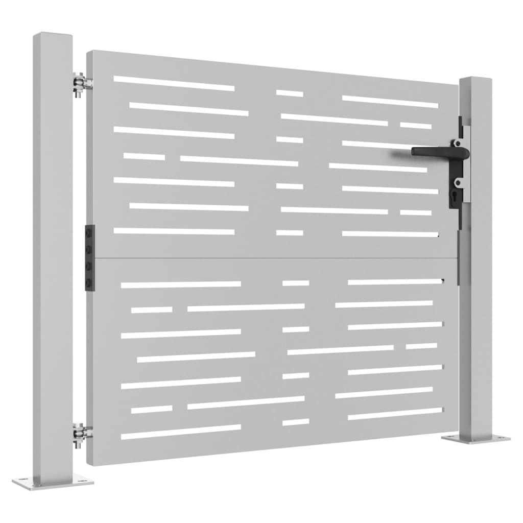 Vidaxl poort 100x100 cm vierkant cortenstaal