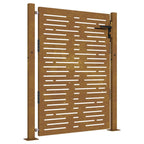 Vidaxl poort 100x125 cm vierkant cortenstaal