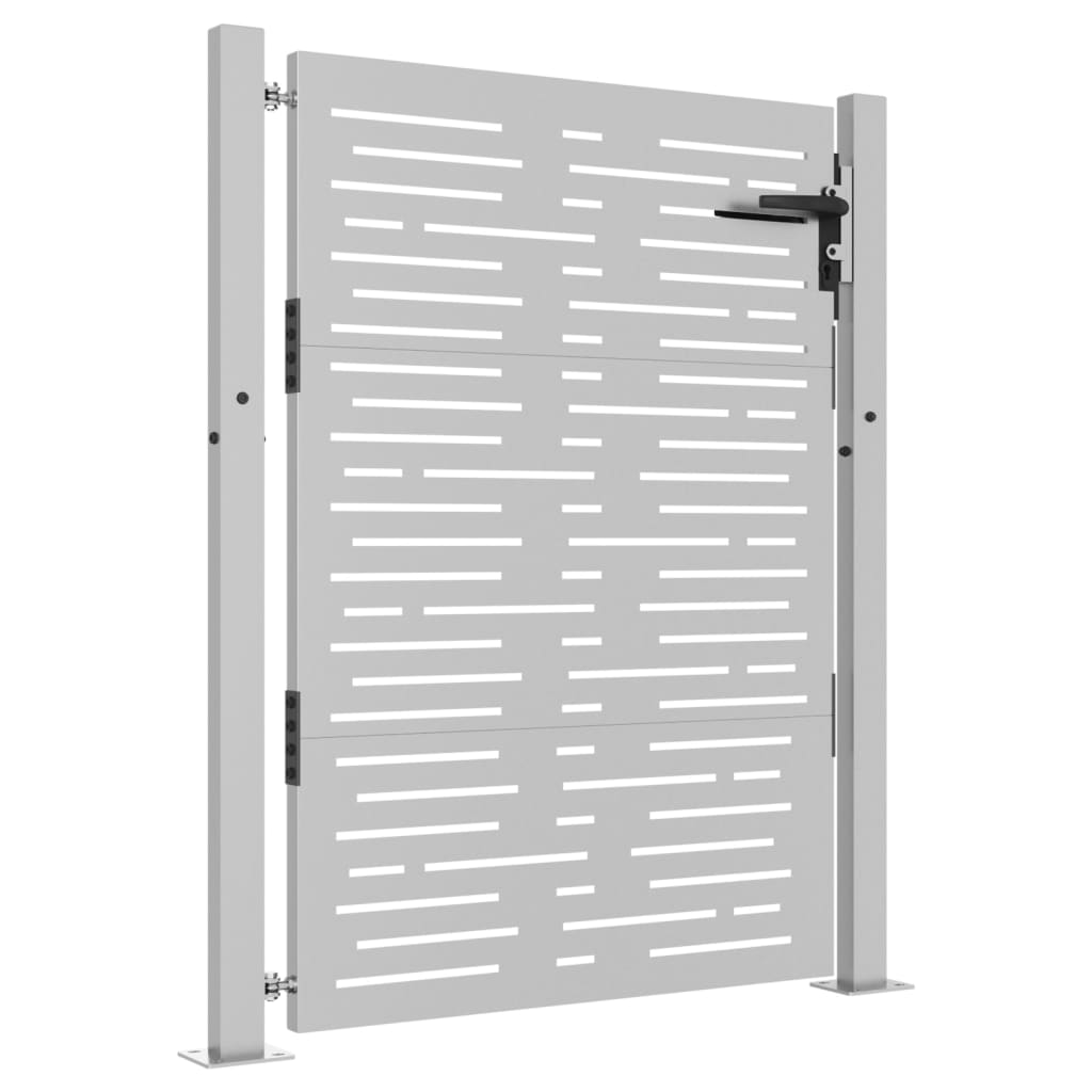 Vidaxl poort 100x125 cm vierkant cortenstaal