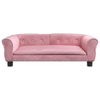Vidaxl hondenmand 95x55x30 cm fluweel roze