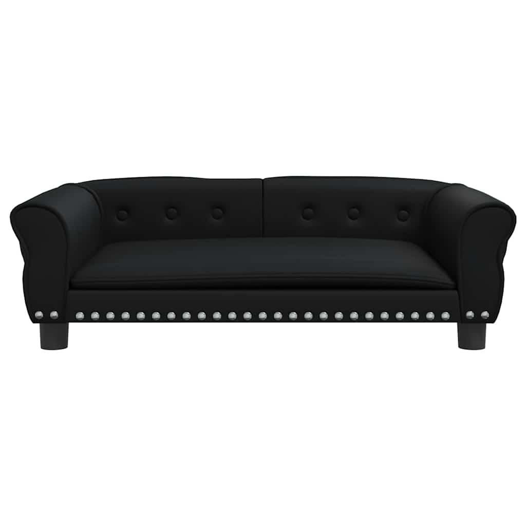 Vidaxl hondenmand 95x55x30 cm kunstleer zwart