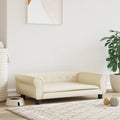 VidaXL Hondenmand 95x55x30 cm kunstleer crèmekleurig