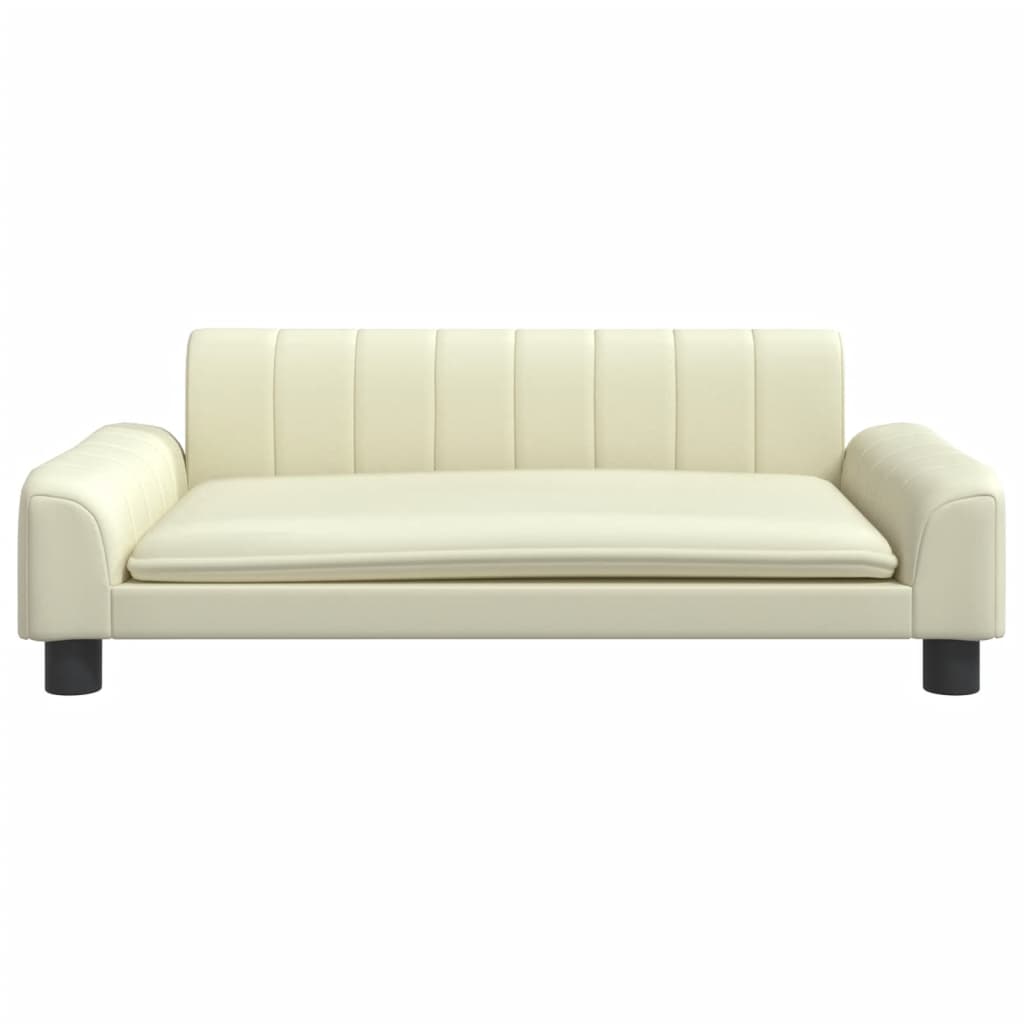 Vidaxl hondenmand 90x53x30 cm kunstleer crèmekleurig