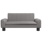 Vidaxl hondenmand 70x45x30 cm kunstleer grijs