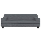 Vidaxl hondenmand 90x53x30 cm fluweel donkergrijs