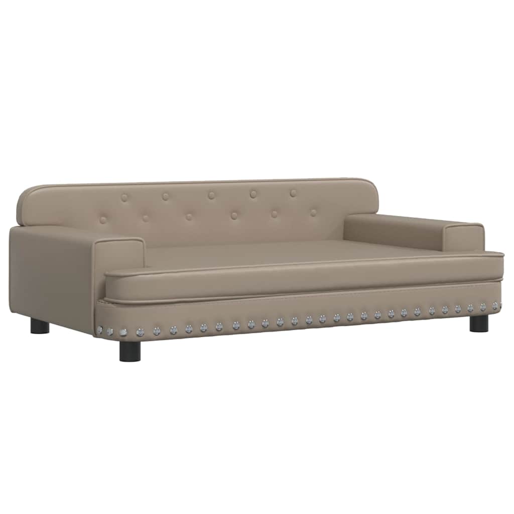 Vidaxl hondenmand 90x53x30 cm kunstleer cappuccinokleurig