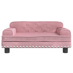 Vidaxl hondenmand 70x45x30 cm fluweel roze