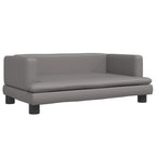 Vidaxl hondenmand 80x45x30 cm kunstleer grijs