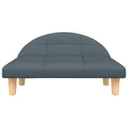 Vidaxl hondenmand 70x52x30 cm stof donkergrijs