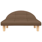 Vidaxl hondenmand 70x52x30 cm stof bruin