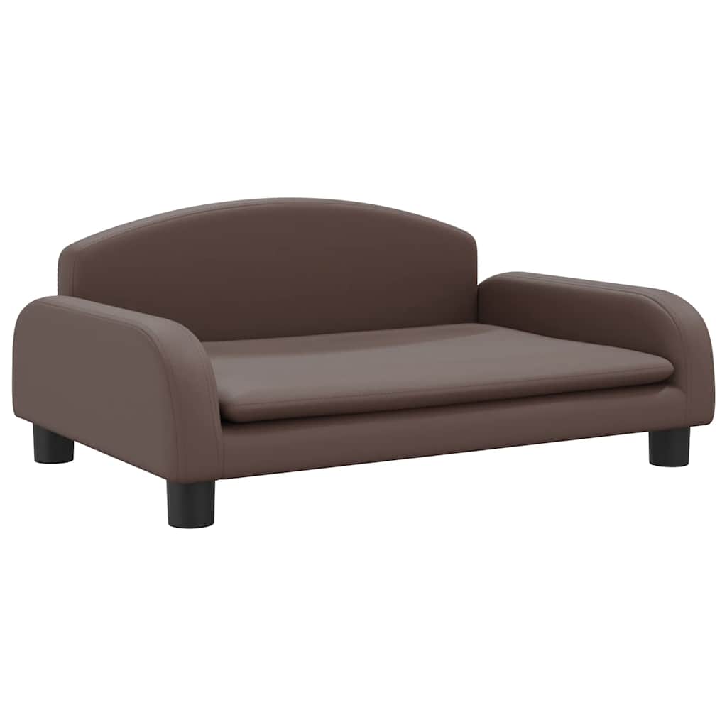Vidaxl hondenmand 70x45x30 cm kunstleer bruin