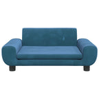 Vidaxl hondenmand 70x45x33 cm fluweel blauw