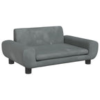 Vidaxl hondenmand 70x45x33 cm fluweel donkergrijs