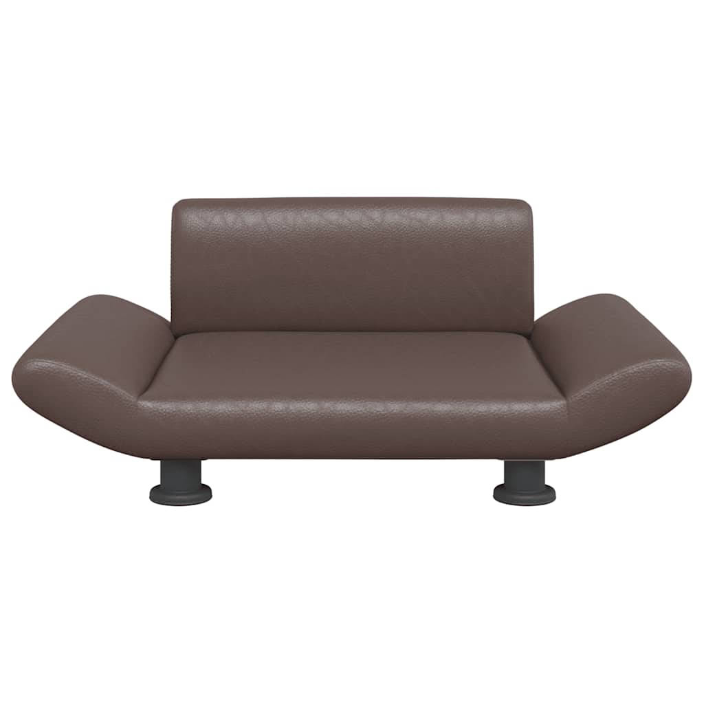 Vidaxl hondenmand 70x45x28 cm kunstleer bruin