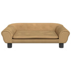 Vidaxl hondenmand 70x48x22 cm fluweel bruin