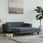 Vidaxl hondenmand met verlengstuk 100x50x30 cm fluweel donkergrijs