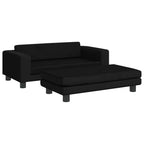 Vidaxl hondenmand met verlengstuk 100x50x30 cm fluweel zwart