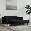 Vidaxl hondenmand met verlengstuk 100x50x30 cm fluweel zwart
