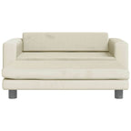 Vidaxl hondenmand met verlengstuk 100x50x30 cm fluweel crèmekleurig