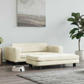 Vidaxl hondenmand met verlengstuk 100x50x30 cm fluweel crèmekleurig