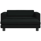 VidaXL Hondenmand met verlengstuk 100x50x30 cm kunstleer zwart