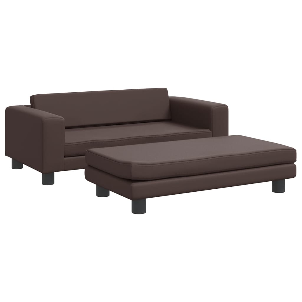 Vidaxl hondenmand met verlengstuk 100x50x30 cm kunstleer bruin