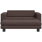 Vidaxl hondenmand met verlengstuk 100x50x30 cm kunstleer bruin