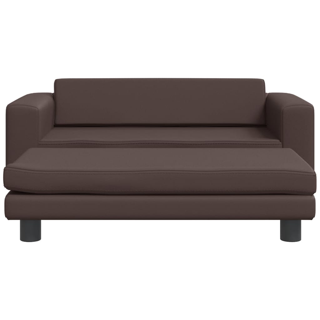 Vidaxl hondenmand met verlengstuk 100x50x30 cm kunstleer bruin