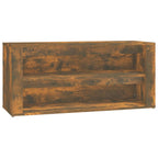 Vidaxl schoenenrek 100x35x45 cm bewerkt hout gerookt eikenkleurig
