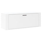 Vidaxl wandschoenenkast 100x35x38 cm bewerkt hout wit