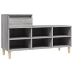 Vidaxl schoenenkast 102x36x60 cm bewerkt hout sonoma grijs