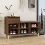 VidaXL Schoenenkast 102x36x60 cm bewerkt hout bruin eikenkleur