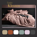 Ten cate katoen satijnen eenpersoons dekbedovertrek 140x200 220 cm blush roze