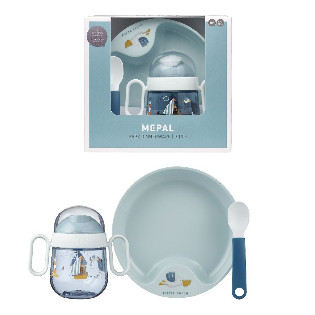Mepal babyservies little dutch sailors bay 3-delig blauw
